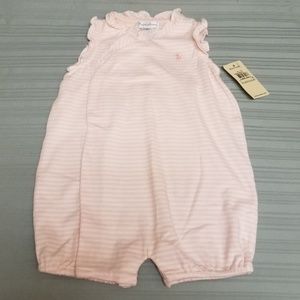 🆕 Baby Pink Ralph Lauren Romper Sz 9 months
